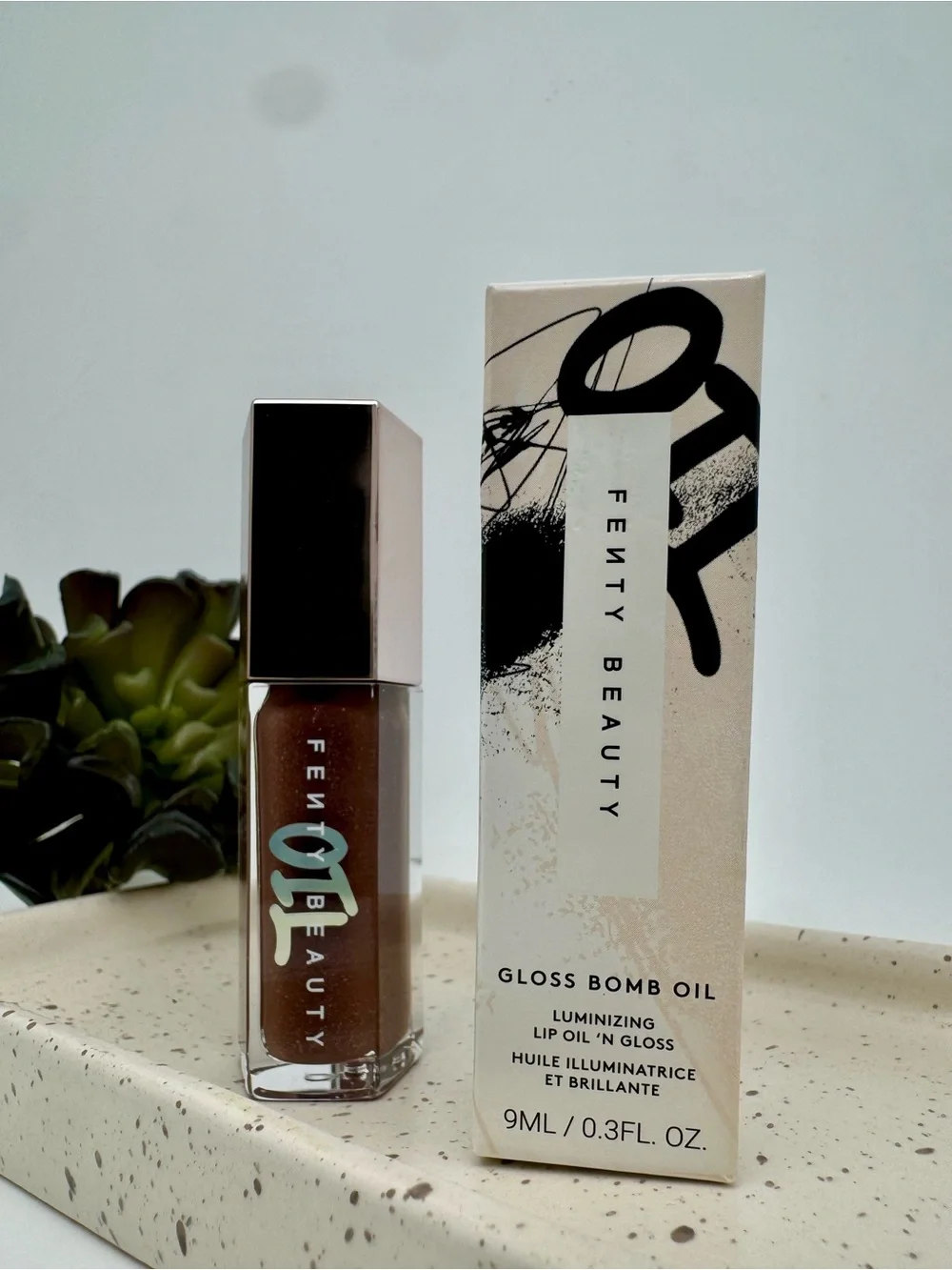 Fenty Beauty Gloss Bomb Oil Luminizing Lip Oil 'N Gloss ~ Rose Amber 03 ~ NIB